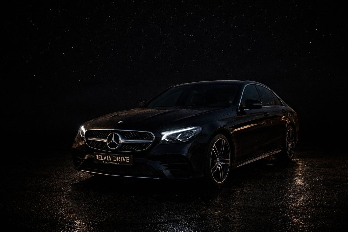 Mercedes Classe E ou équivalent vue de face — taxi premium Bruxelles